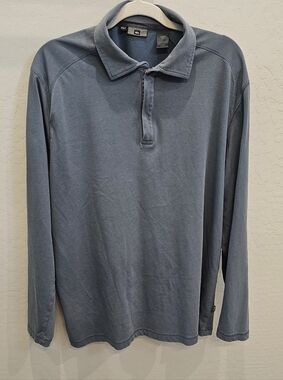REI Men's Long-Sleeve Polo in Slate Blue